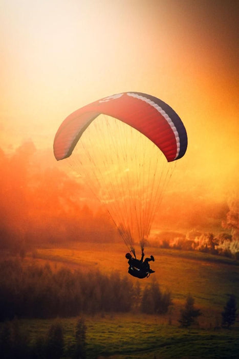 Premium Textil-Leinwand Premium Textil-Leinwand 60 cm x 90 cm hoch Paragliding