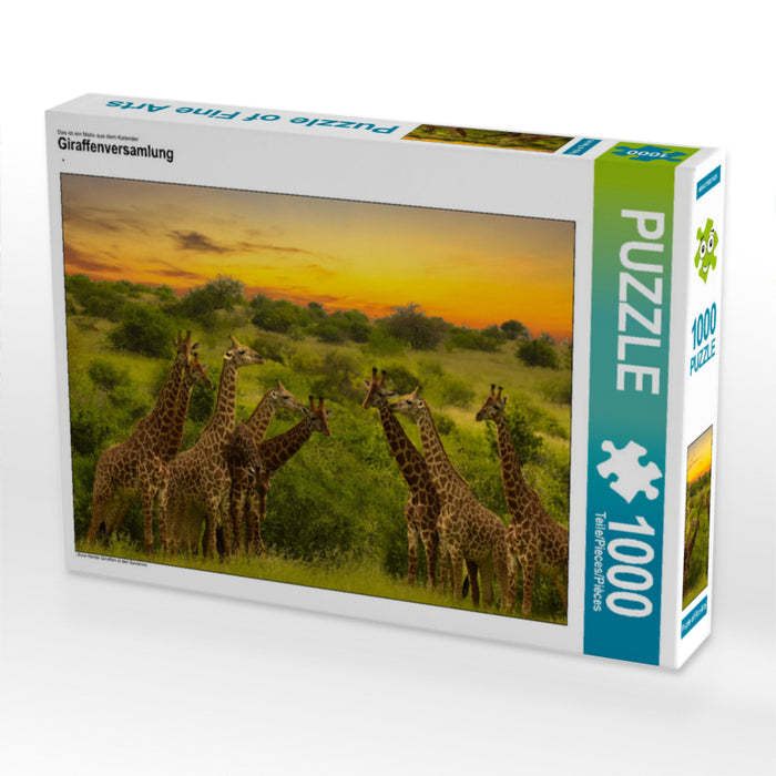 Giraffenversamlung - CALVENDO Foto-Puzzle - calvendoverlag 29.99
