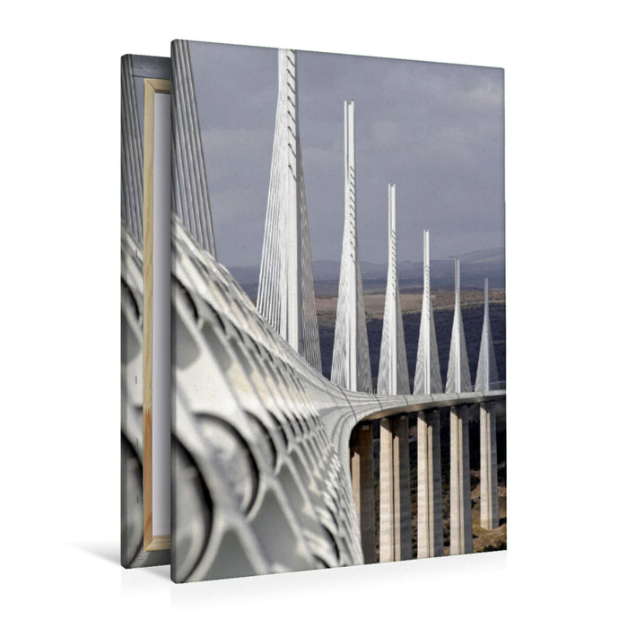 Premium textile canvas Premium textile canvas 80 cm x 120 cm high Millau Viaduct 