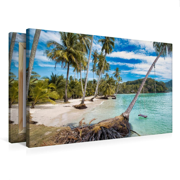 Premium textile canvas Premium textile canvas 75 cm x 50 cm landscape Dream beaches from the Andaman Sea 