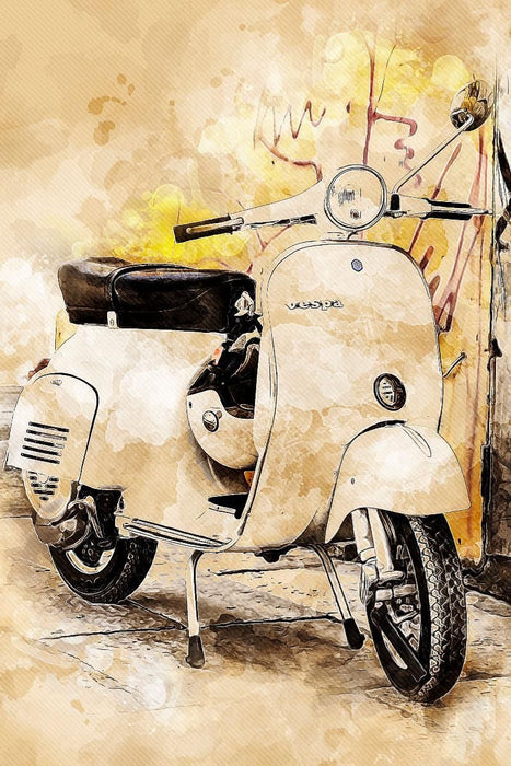 Premium Textil-Leinwand Premium Textil-Leinwand 80 cm x 120 cm  hoch Vespa