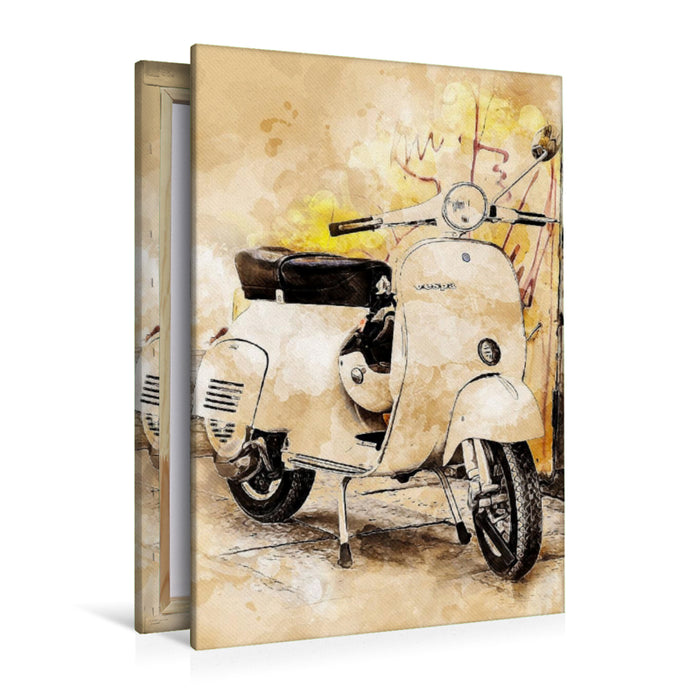 Premium Textil-Leinwand Premium Textil-Leinwand 80 cm x 120 cm  hoch Vespa