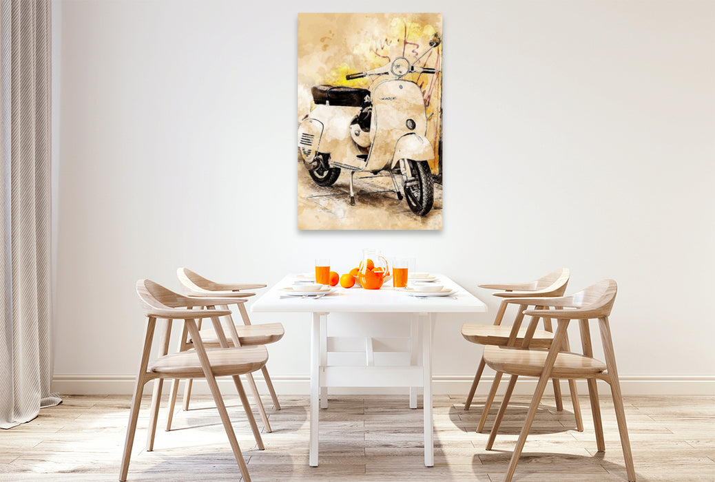 Premium textile canvas Premium textile canvas 80 cm x 120 cm high Vespa 