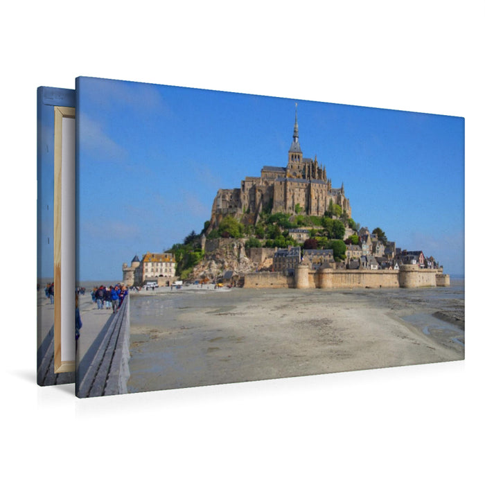 Premium Textil-Leinwand Premium Textil-Leinwand 120 cm x 80 cm quer Le Mont-Saint-Michel