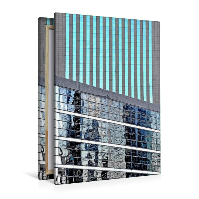 Premium Textil-Leinwand Premium Textil-Leinwand 80 cm x 120 cm  hoch Verglaste Fassade des Gebäudes in Paris