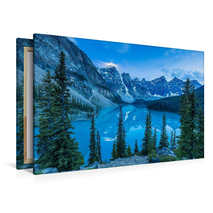 Premium Textil-Leinwand Premium Textil-Leinwand 120 cm x 80 cm quer Lake Moraine