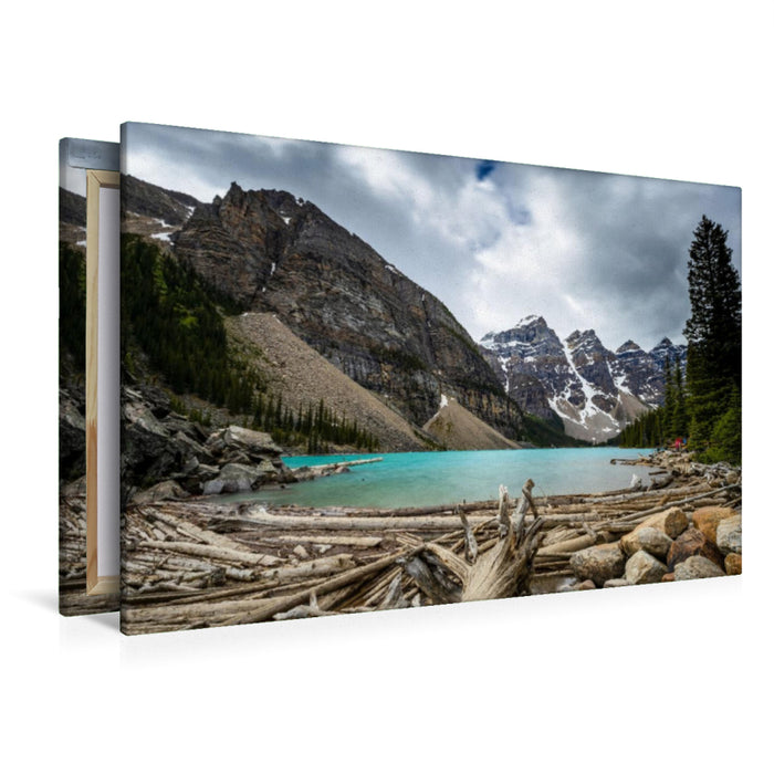 Premium Textil-Leinwand Premium Textil-Leinwand 120 cm x 80 cm quer Moraine Lake