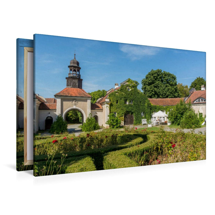 Premium Textil-Leinwand Premium Textil-Leinwand 120 cm x 80 cm quer Schloss Gallingen (Galiny)