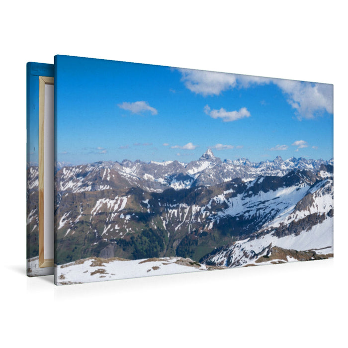 Premium textile canvas Premium textile canvas 120 cm x 80 cm landscape Alpine panorama Fellhorn 