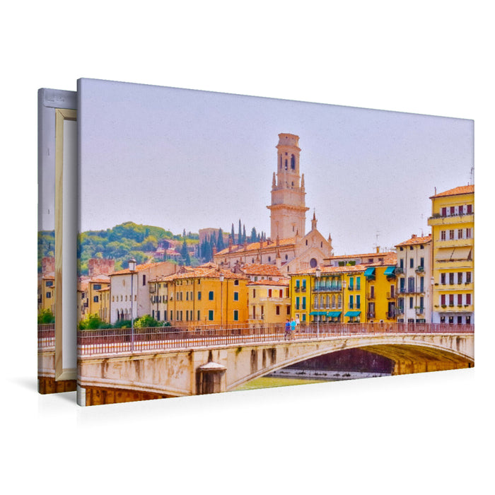 Premium textile canvas Premium textile canvas 120 cm x 80 cm landscape Verona 