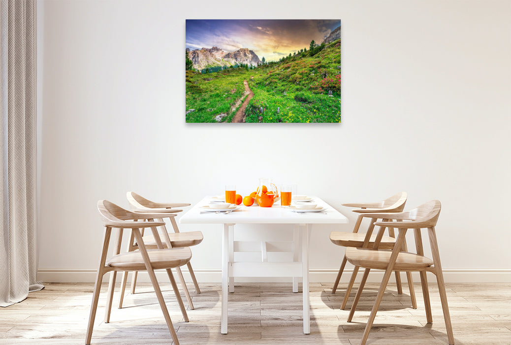 Premium textile canvas Premium textile canvas 120 cm x 80 cm landscape dream paths 