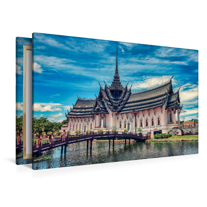 Premium Textil-Leinwand Premium Textil-Leinwand 120 cm x 80 cm quer Ancient City - Der Königspalast von Bangkok