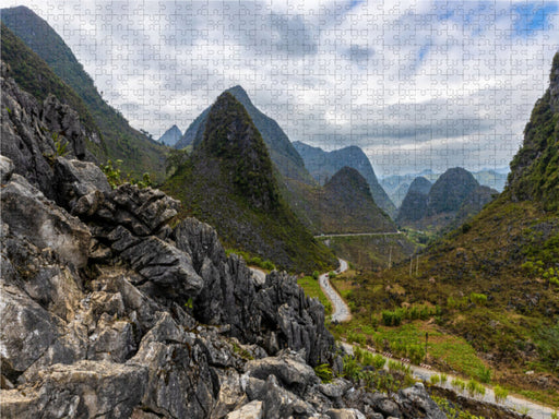 Bergpass auf dem Ha Giang Loop - CALVENDO Foto-Puzzle - calvendoverlag 39.99