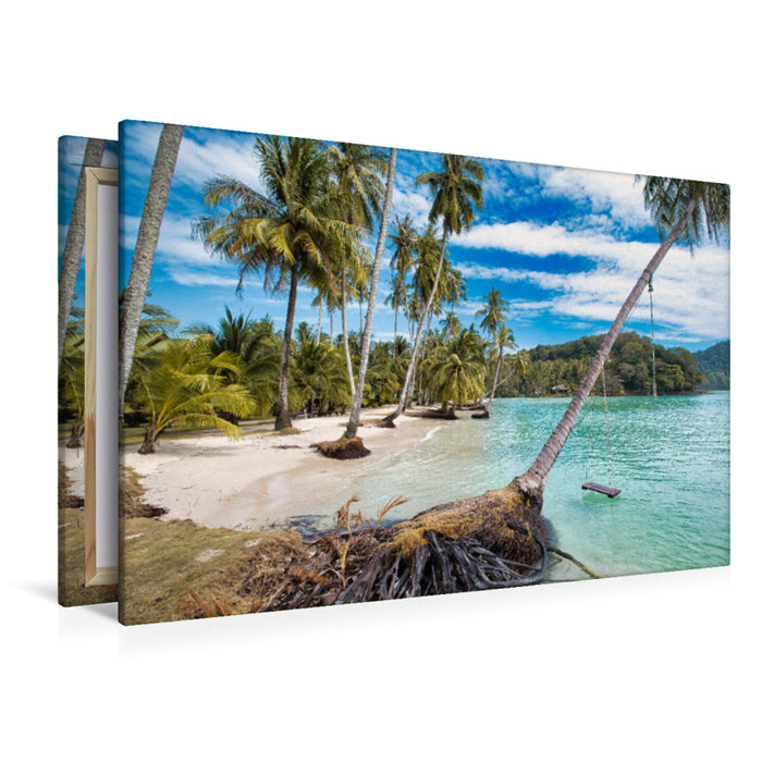 Premium textile canvas Premium textile canvas 120 cm x 80 cm landscape Dream beaches from the Andaman Sea 