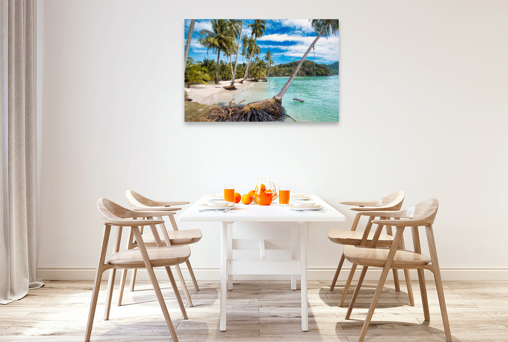 Premium textile canvas Premium textile canvas 120 cm x 80 cm landscape Dream beaches from the Andaman Sea 