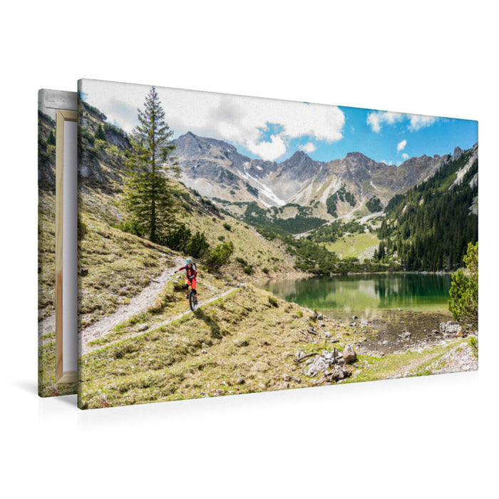 Premium textile canvas Premium textile canvas 120 cm x 80 cm across Soiernsee, Karwendel 