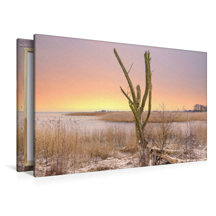 Premium textile canvas Premium textile canvas 120 cm x 80 cm across Zarow estuary in sunrise 