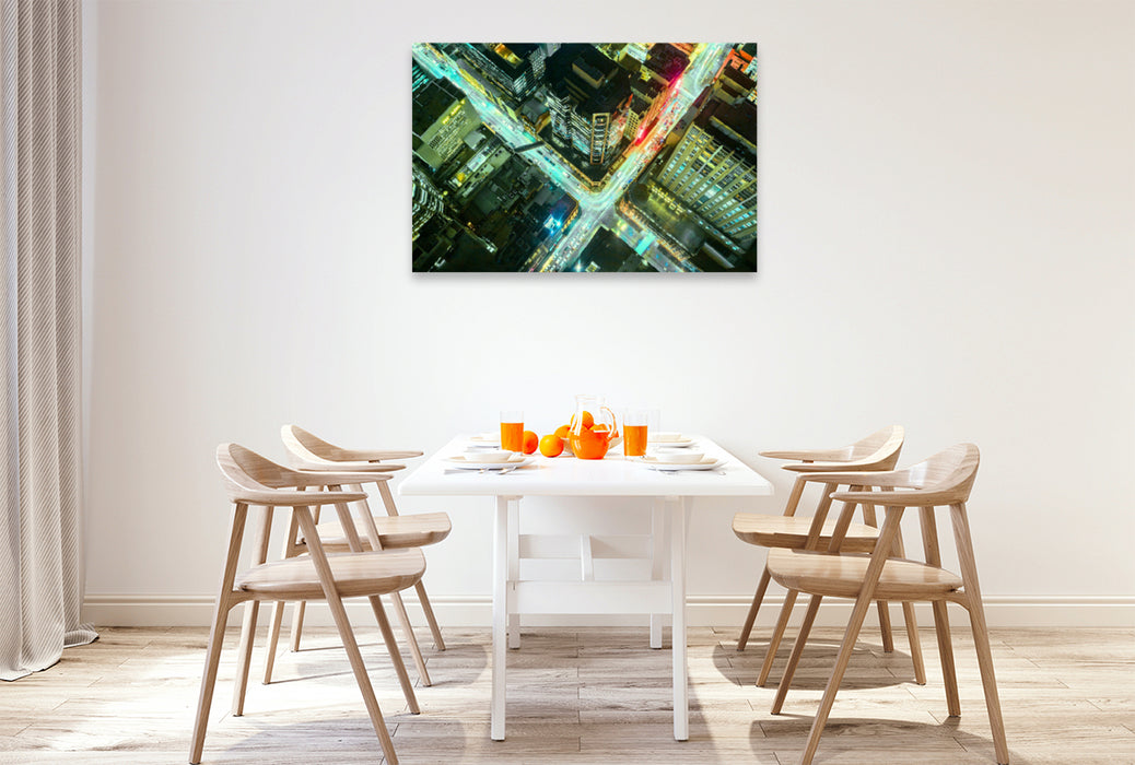 Premium textile canvas Premium textile canvas 120 cm x 80 cm across Crossing in Sydney from a bird's eye view, Australia 