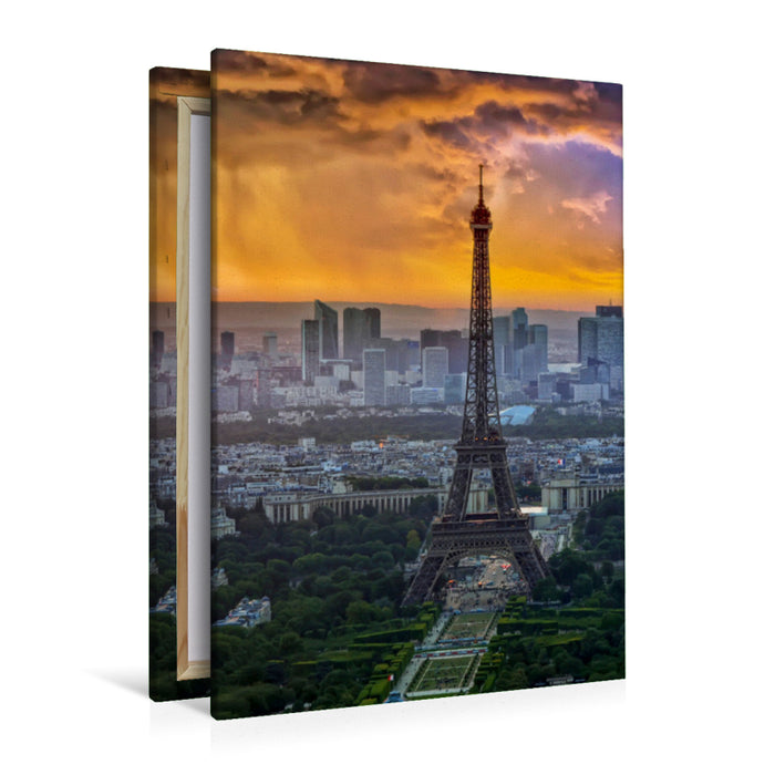 Premium textile canvas Premium textile canvas 80 cm x 120 cm high Paris, Eiffel Tower 