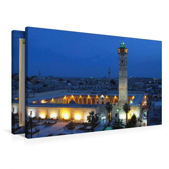 Premium Textil-Leinwand Premium Textil-Leinwand 90 cm x 60 cm quer Umayyaden-Moschee in Aleppo, Syrien