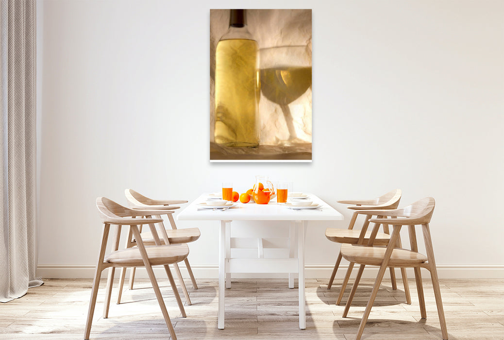 Premium textile canvas Premium textile canvas 80 cm x 120 cm high A motif from the calendar Wine Enjoyment &amp; Style 