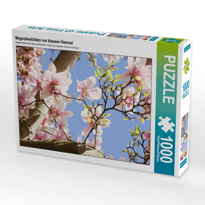 Magnolienblüten vor blauem Himmel - CALVENDO Foto-Puzzle - calvendoverlag 29.99
