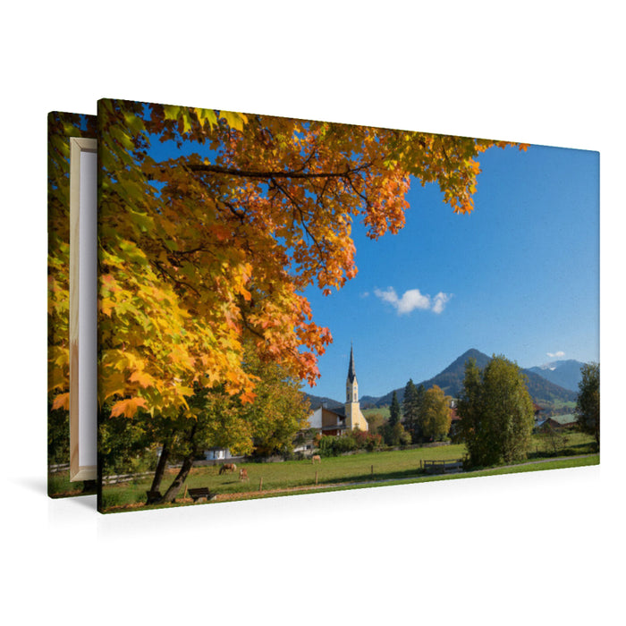 Premium textile canvas Premium textile canvas 120 cm x 80 cm landscape Kurort Schliersee 