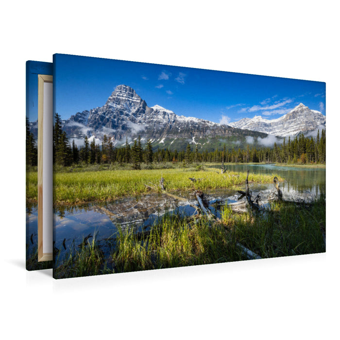 Premium Textil-Leinwand Premium Textil-Leinwand 120 cm x 80 cm quer Banff Nationalpark