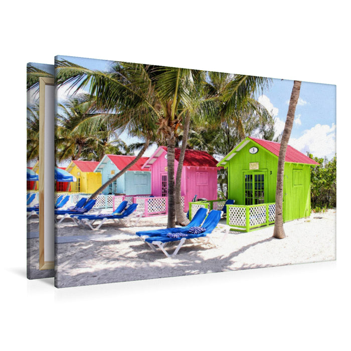 Premium textile canvas Premium textile canvas 120 cm x 80 cm landscape A motif from the calendar The Bahamas - A paradise on earth 