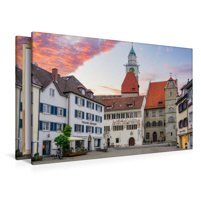 Premium Textil-Leinwand Premium Textil-Leinwand 120 cm x 80 cm quer Ein Motiv aus dem Kalender Überlingen Bodensee Impressionen