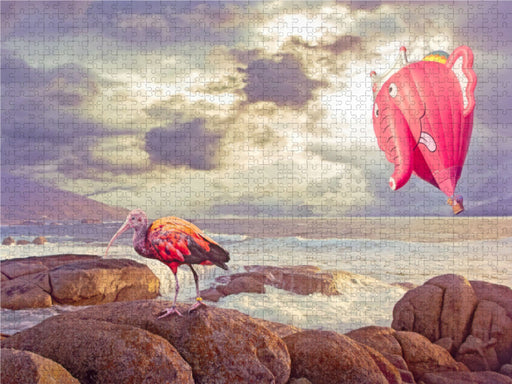 Heißluftballon und Ibis - CALVENDO Foto-Puzzle - calvendoverlag 29.99
