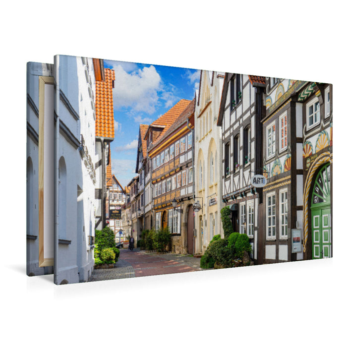 Premium Textil-Leinwand Premium Textil-Leinwand 120 cm x 80 cm quer Ein Motiv aus dem Kalender Hameln Stadtansichten