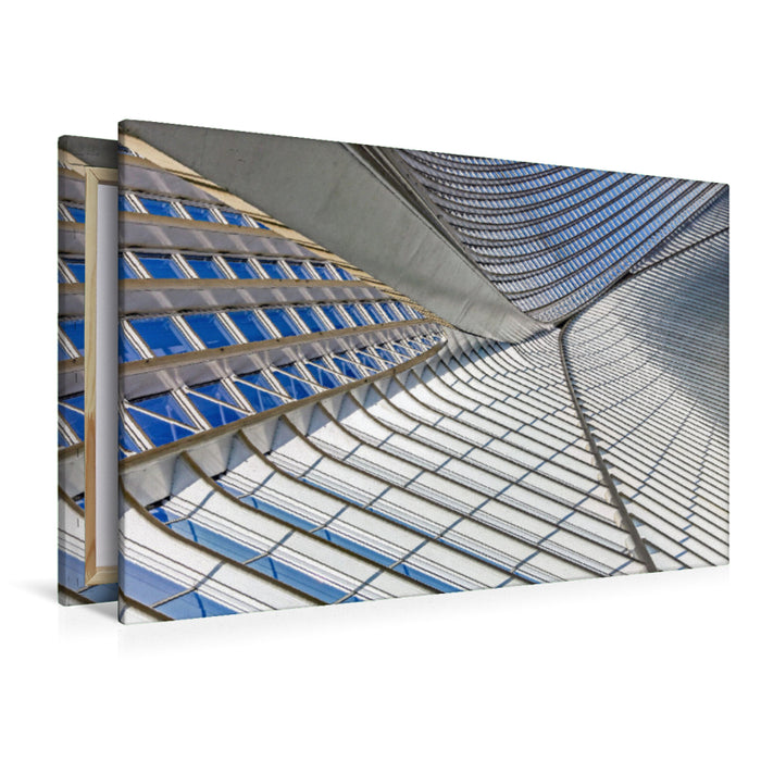 Premium Textil-Leinwand Premium Textil-Leinwand 120 cm x 80 cm quer Der Bahnhof Liége-Guillemins