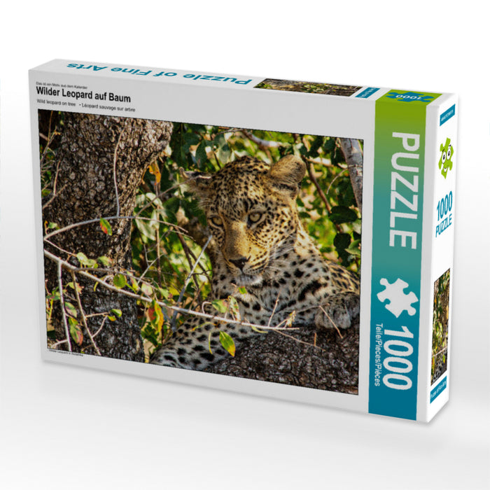 Wilder Leopard auf Baum - CALVENDO Foto-Puzzle - calvendoverlag 29.99