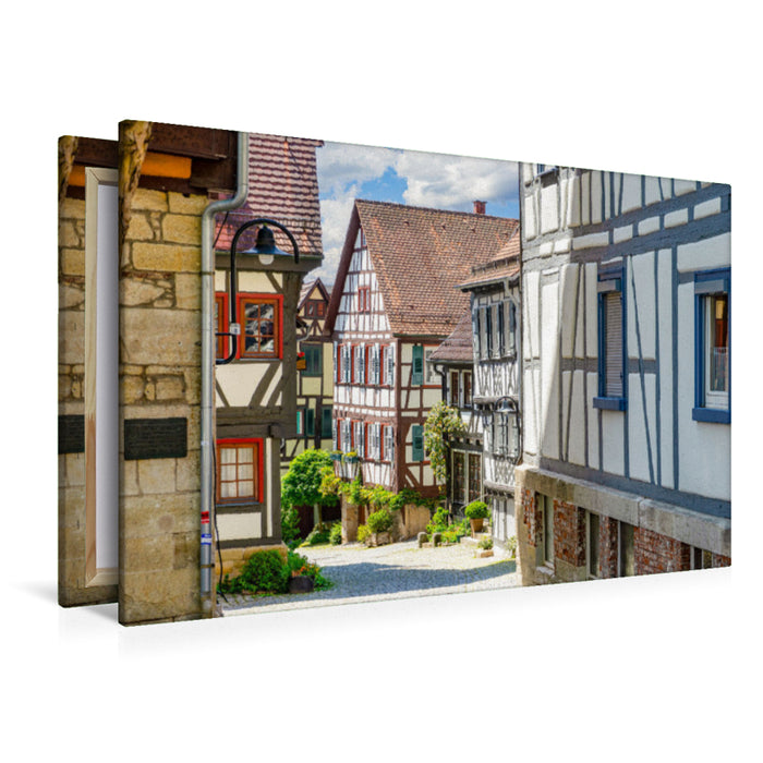 Premium Textil-Leinwand Premium Textil-Leinwand 120 cm x 80 cm quer Blick in die Kurze Gasee