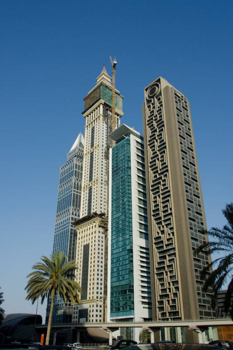 Premium Textil-Leinwand Premium Textil-Leinwand 80 cm x 120 cm  hoch 4 von vielen Hochhäusern in Dubai