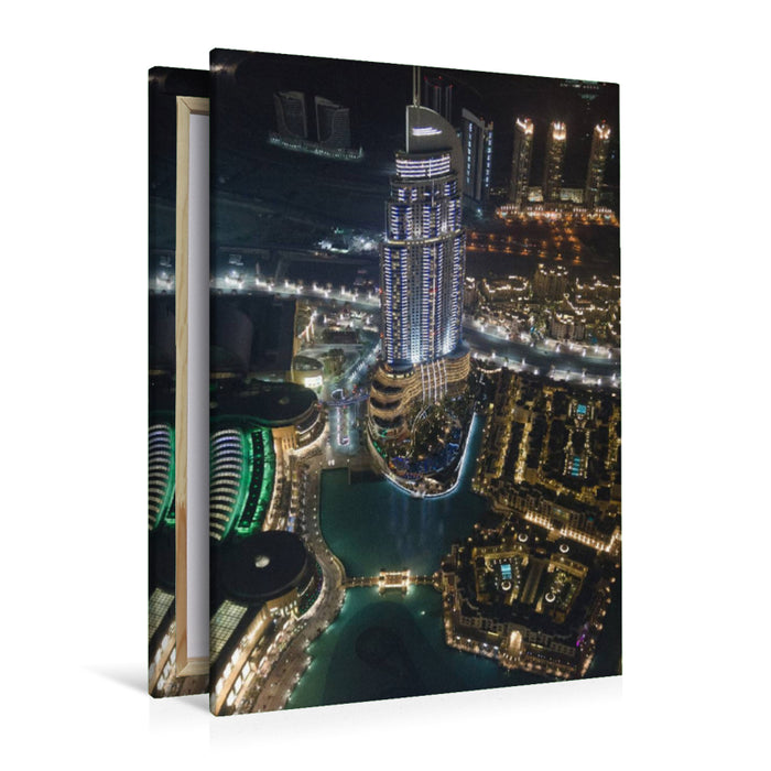 Premium Textil-Leinwand Premium Textil-Leinwand 80 cm x 120 cm  hoch Blick aus 456 m vom Burj Khalifa