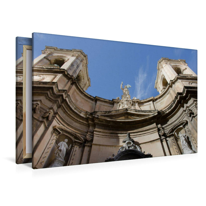 Premium Textil-Leinwand Premium Textil-Leinwand 120 cm x 80 cm quer St. Dominic Church, Valletta