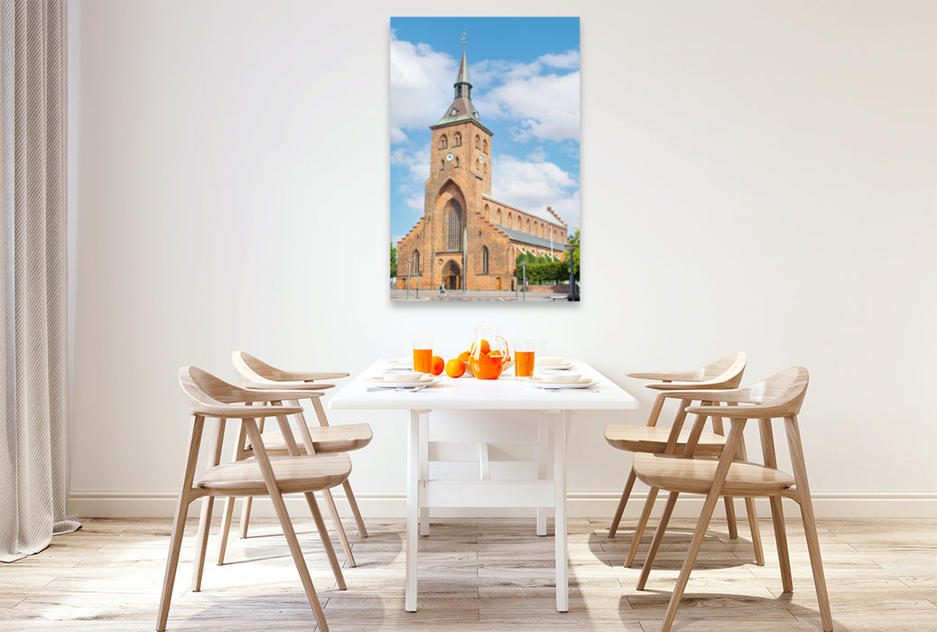 Premium textile canvas Premium textile canvas 80 cm x 120 cm high Saint Knuds in Odense 