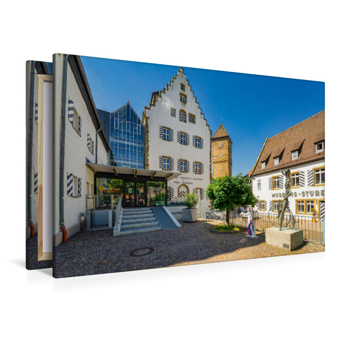 Premium textile canvas Premium textile canvas 120 cm x 80 cm landscape German two-wheeler and NSU Museum 