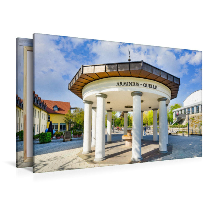 Premium textile canvas Premium textile canvas 120 cm x 80 cm landscape The Arminius source 