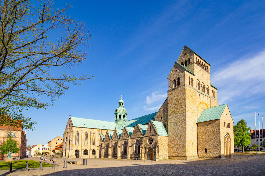 Premium textile canvas Premium textile canvas 120 cm x 80 cm landscape Cathedral of the Assumption of Mary in Hildesheim 