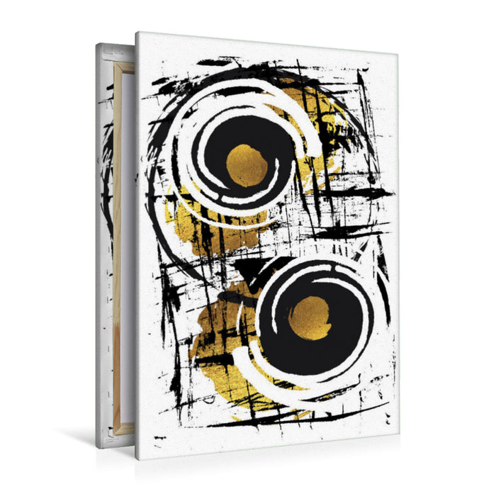 Premium textile canvas Premium textile canvas 80 cm x 120 cm high Abstract painting No. 35 - Hypnotizing 