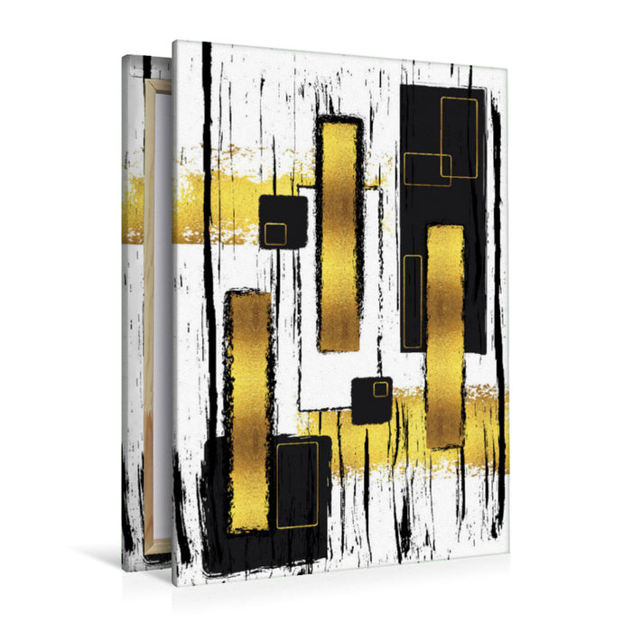 Premium textile canvas Premium textile canvas 80 cm x 120 cm high Abstract painting No. 50 - Airy skyline 