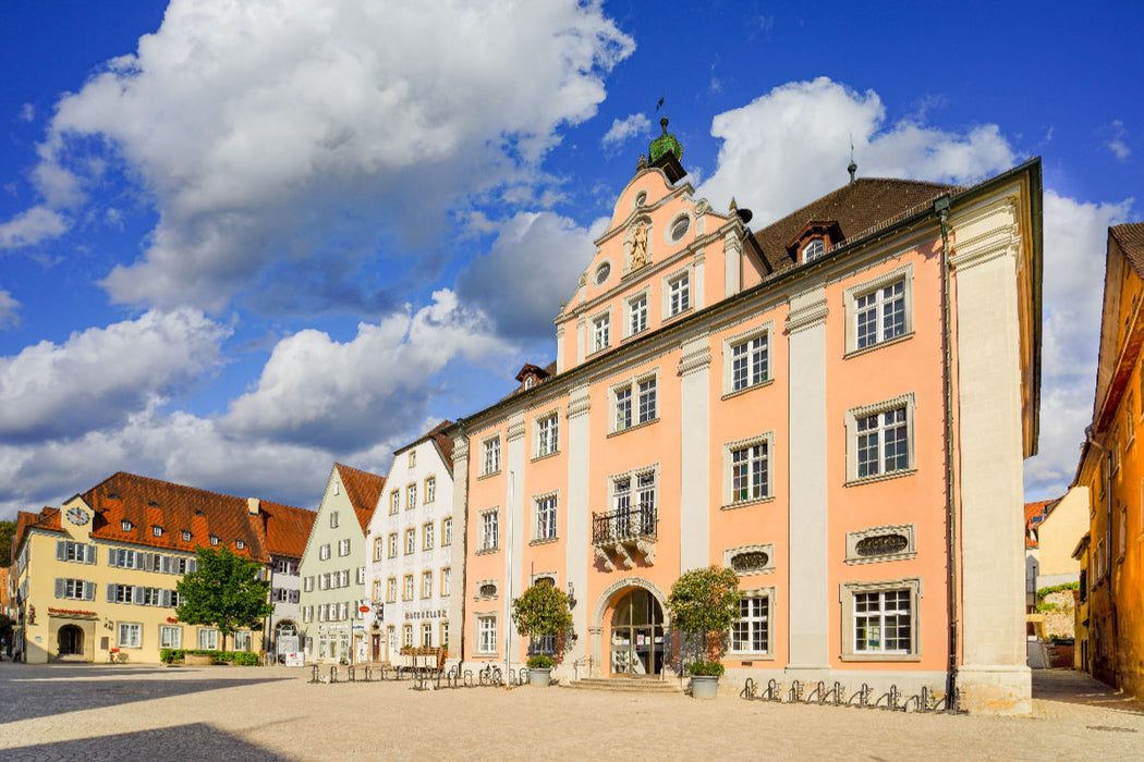 Premium textile canvas Premium textile canvas 120 cm x 80 cm across market square and town hall 