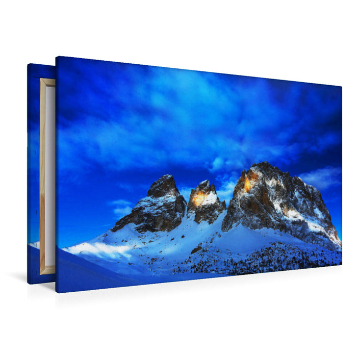 Premium textile canvas Premium textile canvas 120 cm x 80 cm landscape Three Kings 
