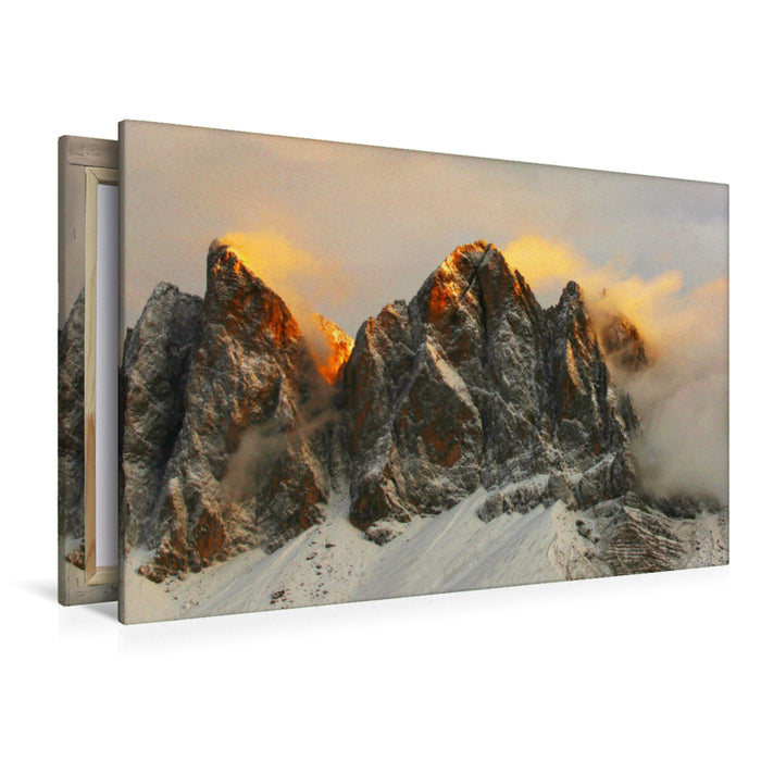 Premium textile canvas Premium textile canvas 120 cm x 80 cm landscape Fire Clouds 