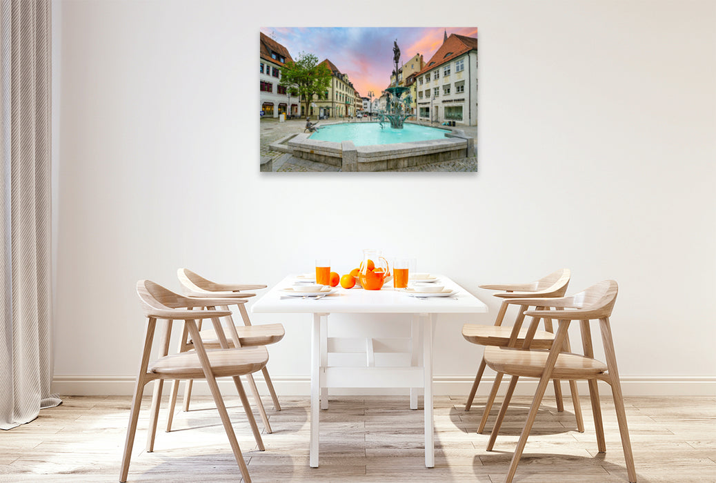 Premium textile canvas Premium textile canvas 120 cm x 80 cm landscape Theodul Brunnen 