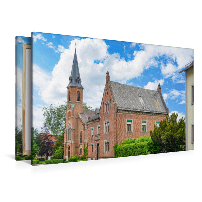 Premium Textil-Leinwand Premium Textil-Leinwand 120 cm x 80 cm quer Kantorei Ehingen und Evangelische Kirche