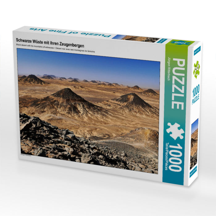 Schwarze Wüste mit ihren Zeugenbergen - CALVENDO Foto-Puzzle - calvendoverlag 29.99